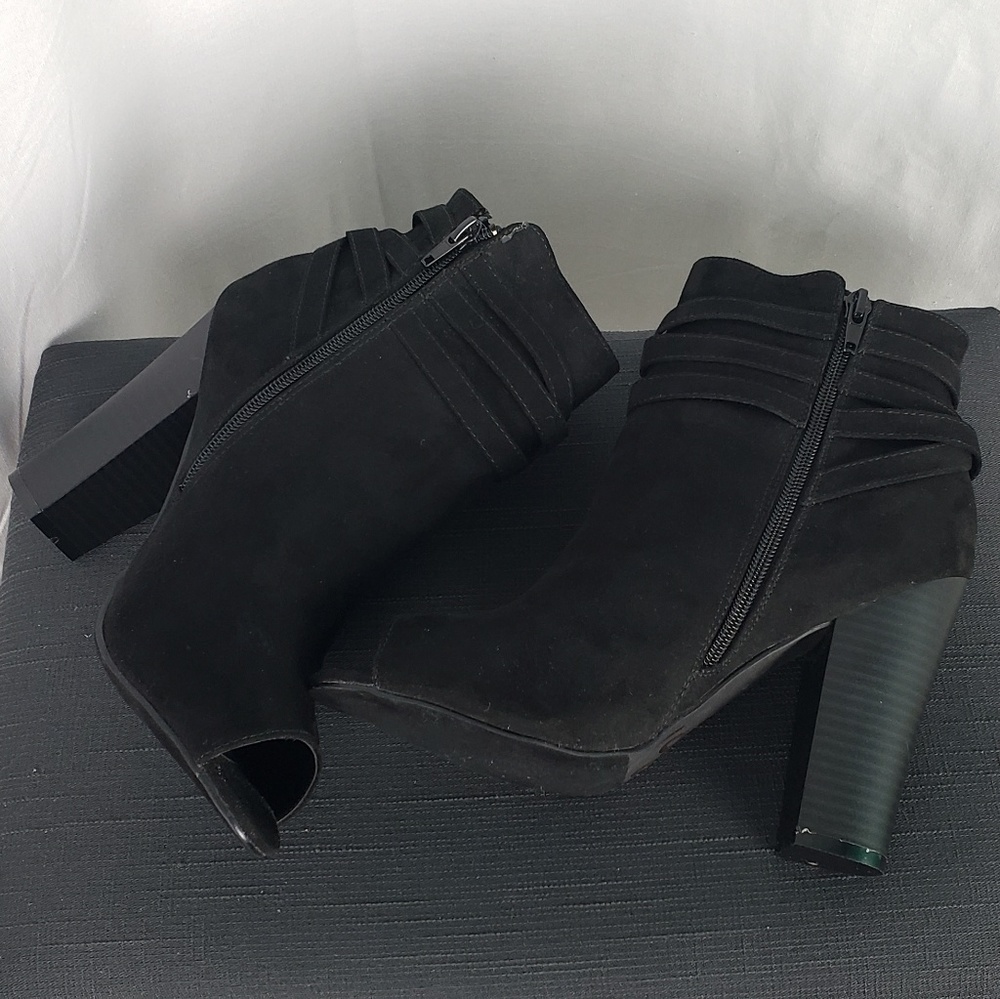 NWOT🔥JUSTFAB Thania Peep Toe Boots Size 9 - Picture 6 of 8